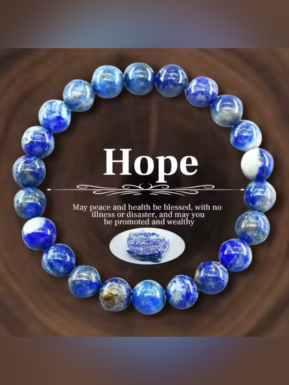 JD Gems jewelry Hope Blue Sodalite Beaded Bracelet natural stone 6/8/10mm